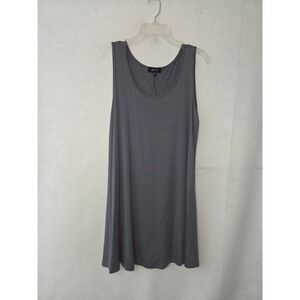 Comfy USA Tank Dress Womens Large Gray Sleeveless Modal Spandex A-Line M503